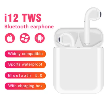 

i12 TWS Wireless Headset Touch Key Bluetooth 5.0 Sport Earphone Stereo For iPhone Xiaomi Huawei Samsung Smart Phone