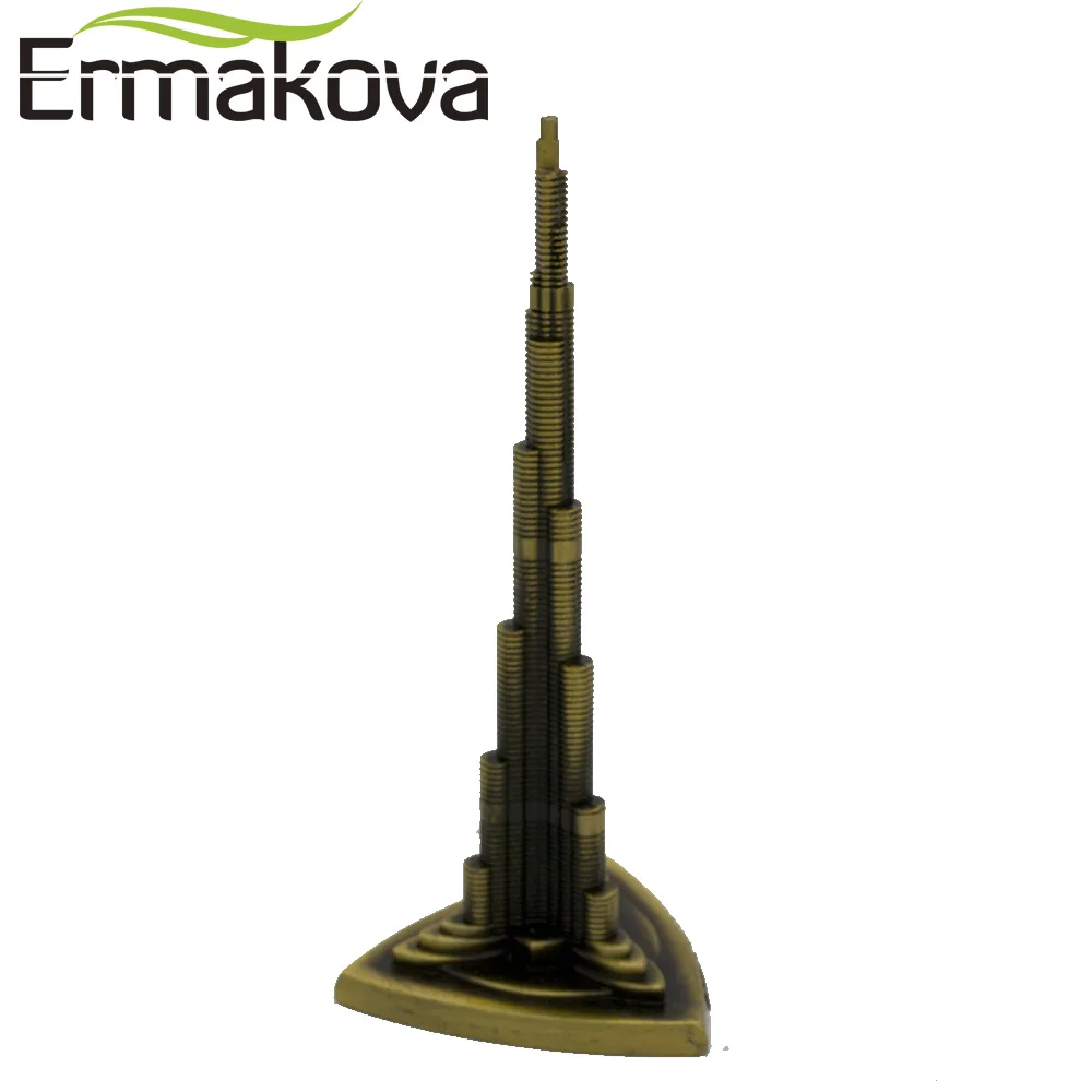 Металлическая Башня ERMAKOVA Burj Khalifa модель башни Дубая фигурка всемирно известной