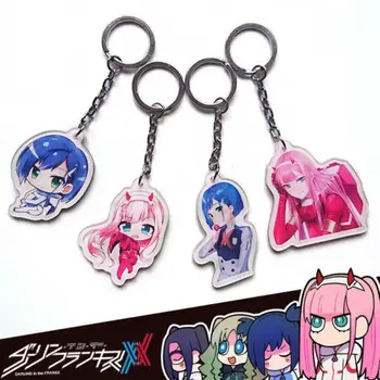 

New Anime Darling In The FranXX Zero Two 02 Ichigo 015 Acrylic Key Keychain Keyring Cosplay Gifts