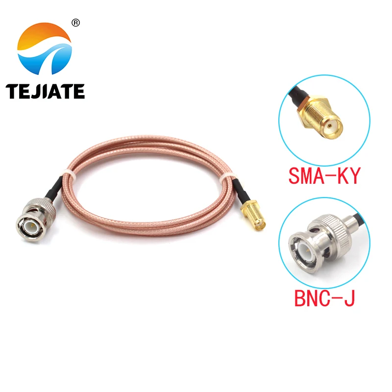 

1PCS TEJIATE Adapter Cable BNC To SMA BNC-J Convert SMA-KY 8-90CM 1 1.5 2M Length Connector RG316 Wire