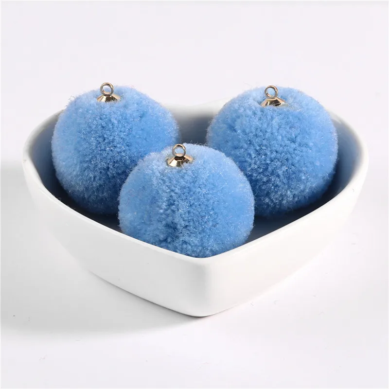 15-50mm Pompom Pendant Mulit Colors Fur Craft DIY Soft Pom Poms For Earrings Key buckle Car Decoration Accessories 