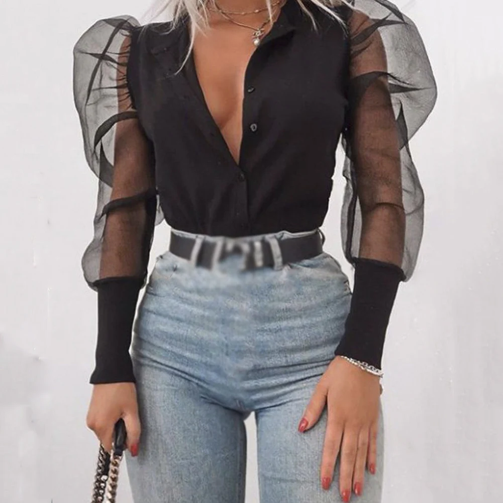 ruffle puff sleeve top
