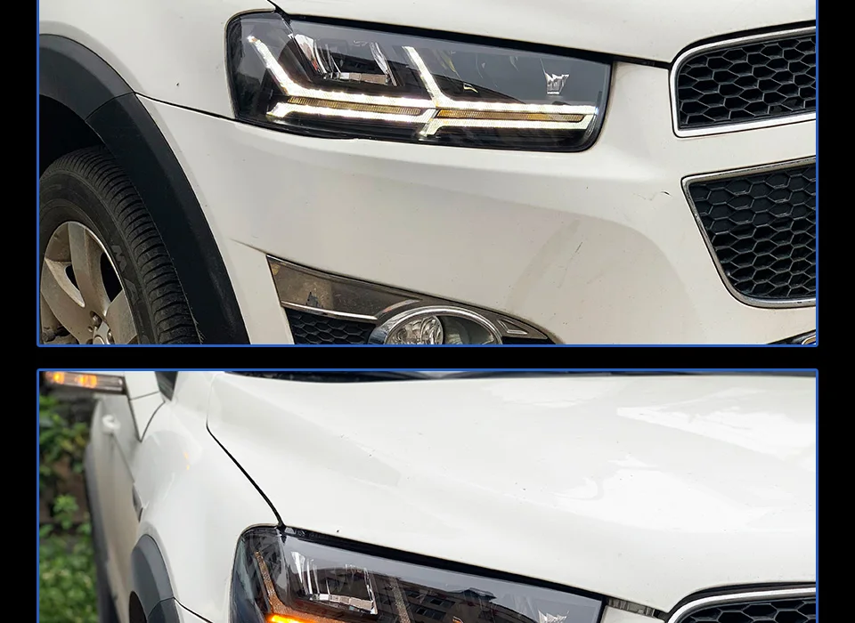 AKD тюнинг Автомобильные фары для Chevrolet специальные коврики Holden Captiva 2011- фары Audi Q7 Тип светодиодный DRL ходовые огни Биксеноновые лучи