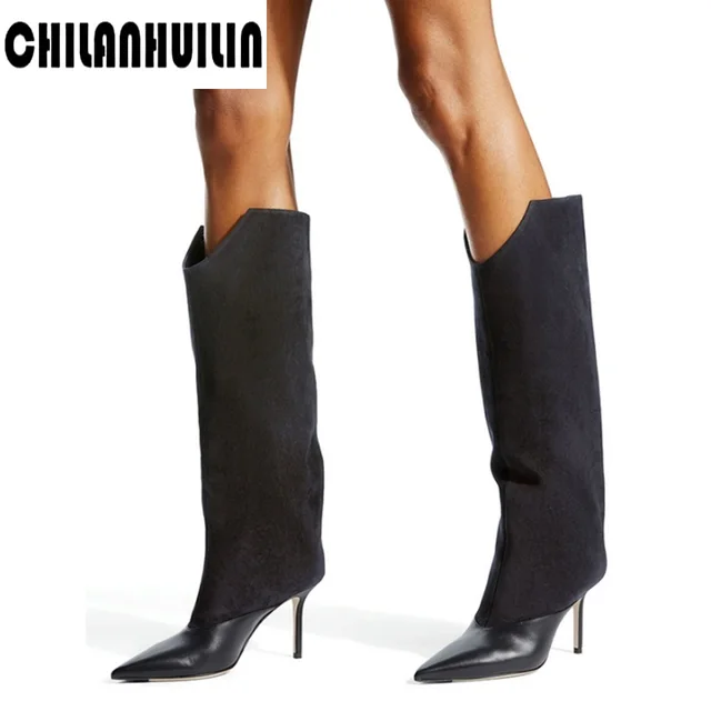 HIGH knee BOOTS WITH POINTY TOE 1