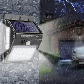 

BRELONG Solar Body Sensor Wall Light 100LED Three Sides Illuminated Outdoor Waterproof Outdoor Garden Light