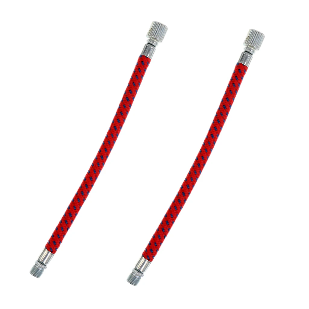 2Pcs 16cm Air Pump Inflator Extension Hose for Road Bike Bicycle MTB, Schrader Valve, High Pressure