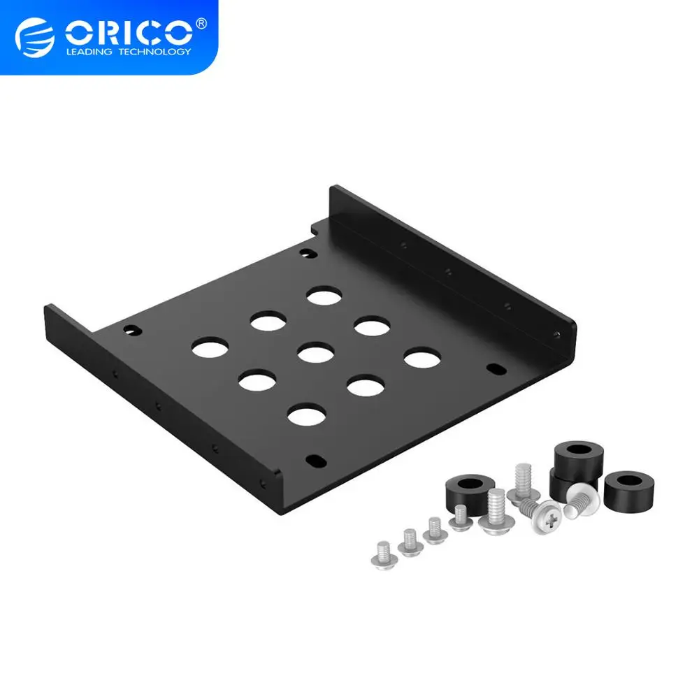 Алюминиевый Монтажный кронштейн для жесткого диска ORICO 2,5-3,5 дюйма, комплект SSD-накопителя для HDD SATA Bay, монтажный адаптер лотка для HDD - изображение