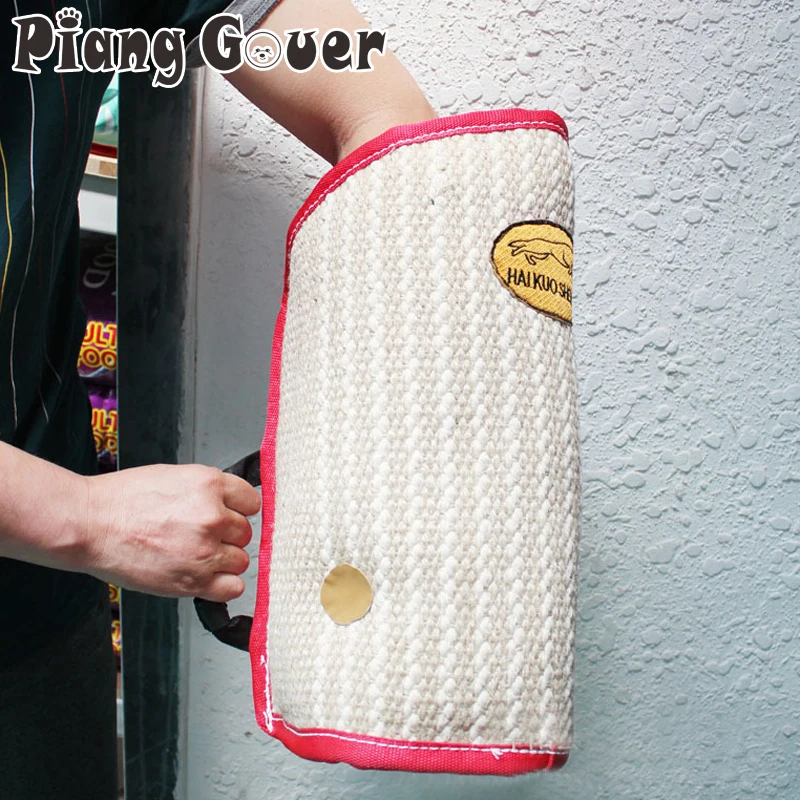 

Puppy Training Sleeve Protective Small Dog Training Bite Tug Toy Linen Bite Puppy Interactive Pet Cotton Linen Bite Sleeve