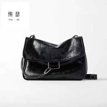 

TIKY 2020 fashion first cowhide Crossbody Bag For Women Shoulder Bag Designer Women Bags Luxury Leather Bag Bucket Handbag