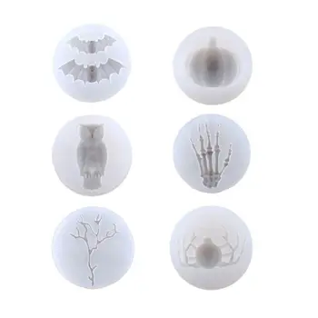 

9pcs Halloween Theme Silicone Molds Resin Jewelry Casting Mold Kit with Tools