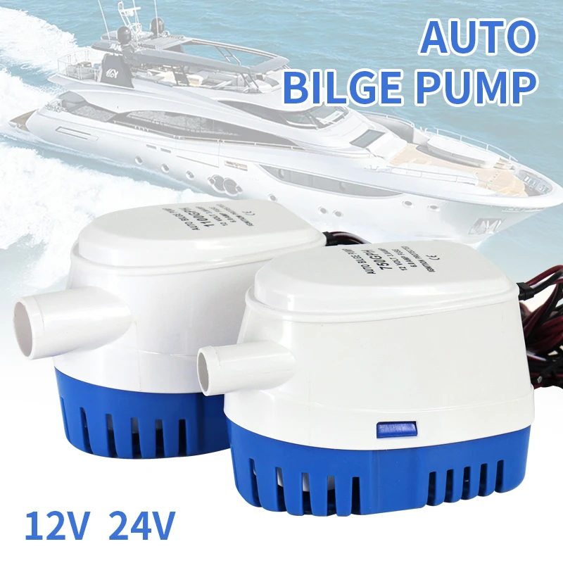 Bomba de Água Submersível com Interruptor de Flutuação Barco do Mar Marinhos do Tanque da Isca 1100gph do Porão para a Bomba de Automóvel Automática 750gph Peixes 12 v - 24 2 bomba de automóvel submersível com interruptor de