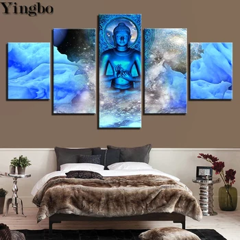 

diy diamond painting Religious buddha Home Decor 5 Pieces diamond embroidery kit 5d cross stitch For Living Room Poster Artwork