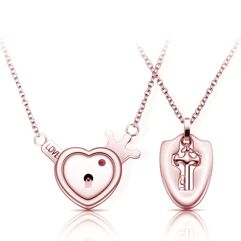 Модное ожерелье s наборы из нержавеющей стали любовное Сердце ожерелье для женщин ювелирные изделия Прямая поставка - Окраска металла: N346-2