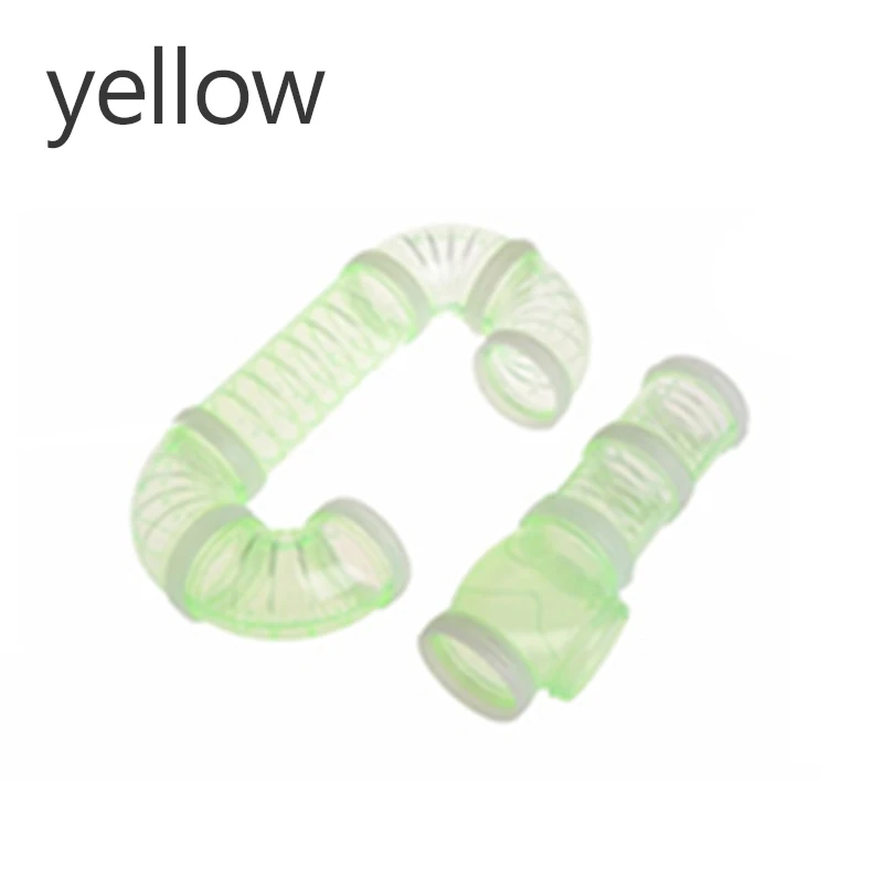 DIY u-образная линия пластиковых труб обучение, игры, подключенные внешние туннельные игрушки для небольшого животного хомяка клетка хомяк Спорт - Цвет: Yellow
