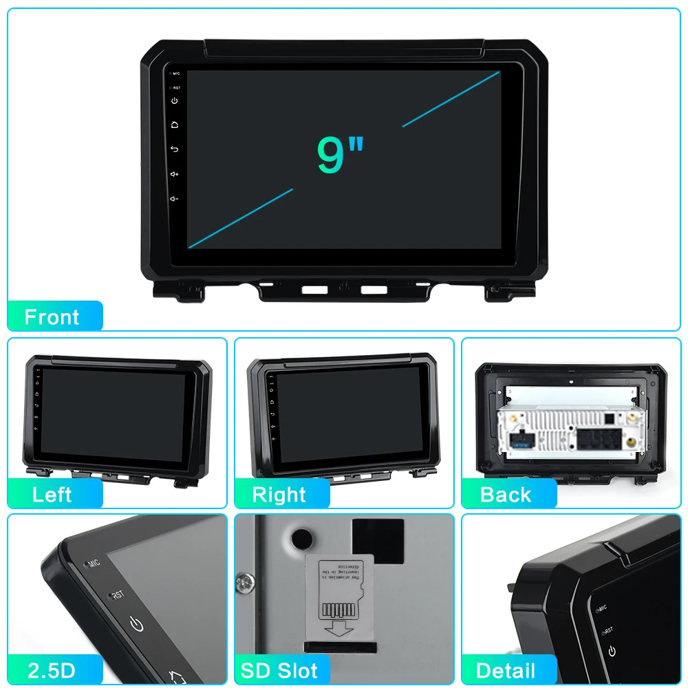 Dasaita 1 Din Android 9,0 Автомобильная магнитола для Suzuki Jimny gps Bluetooth TDA7850 " ips сенсорный экран автомобильный стерео Мультимедийный Плеер