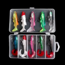 10 Pcs/Set 8/8.5cm 9/12.5g Fishing Lure Spinning Jigging Bait with Box Fishing Tackle Pesca Fishing Accessories