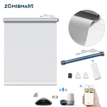 Zemismart Smart рольставни трубчатый мотор с зонтиком Шторы РЧ пульт дистанционного управления Управление Broadlink RM PRO Управление 5% полупрозрачность