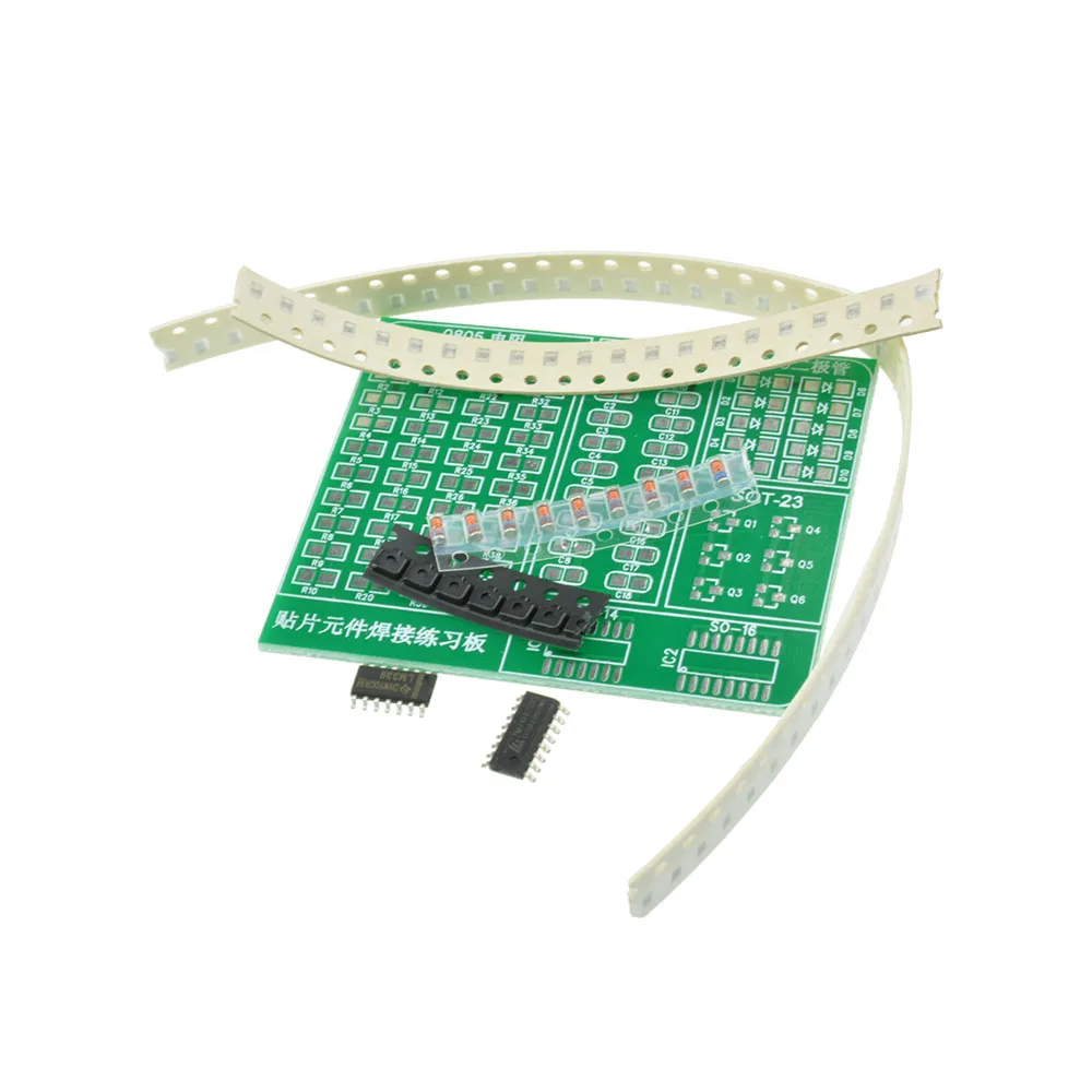 Welding Practice Board SMD Component Welding Tools DIY Kit Resitor Diode Transistor Training Learning Electronic Kits