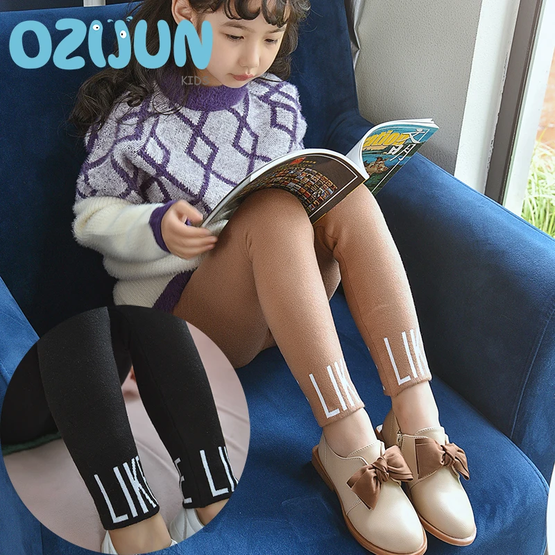 

New Arrivals 2019 Autumn Winter style baby Girls Leggings For Children Girls Kids Cotton Letter Pattern Leggins Trouser