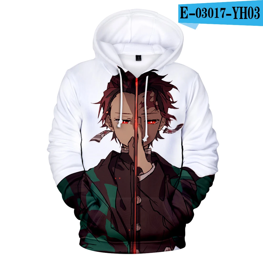2 Аниме Demon Slayer 3d толстовки для мужчин и женщин кофты Demon Slayer Kimetsu no Yaiba пуловеры для мужчин s повседневное хип-хоп пальто - Цвет: 2