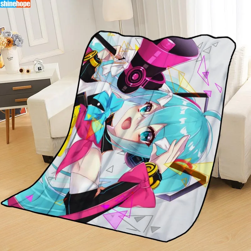 Blanket 24 На заказ Hatsune Miku Одеяла Пледы одеяло мягкое одеяло летнее одеяло аниме одеяло путешествия одеяло - Цвет: Blanket 24
