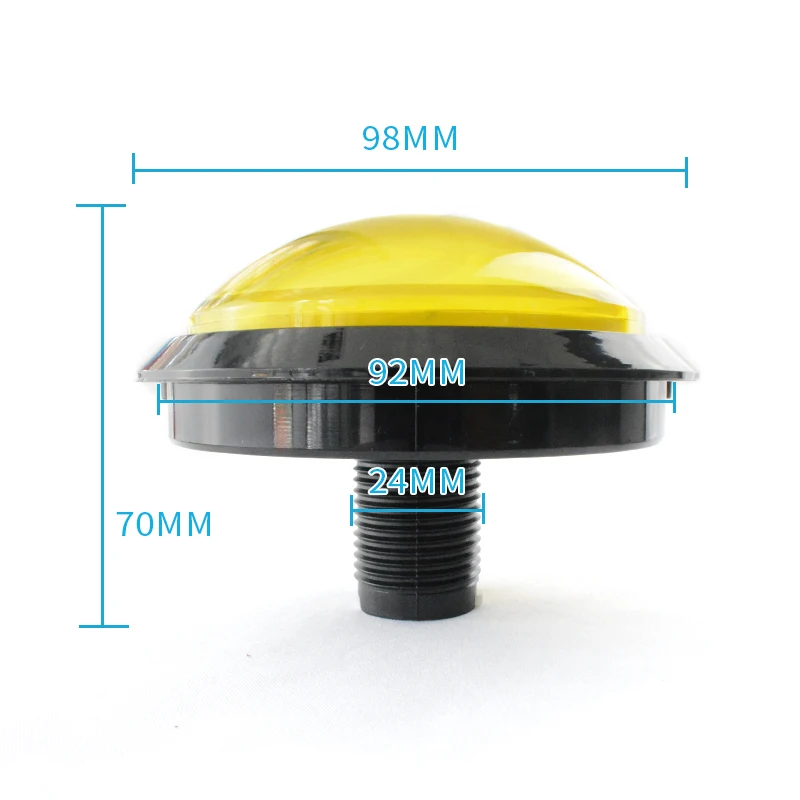 100 мм Большой Круглый кнопочный переключатель светодиодный подсветкой с микровыключателем для DIY аркадная игра части машины 5/12V большой купол светильник переключатель