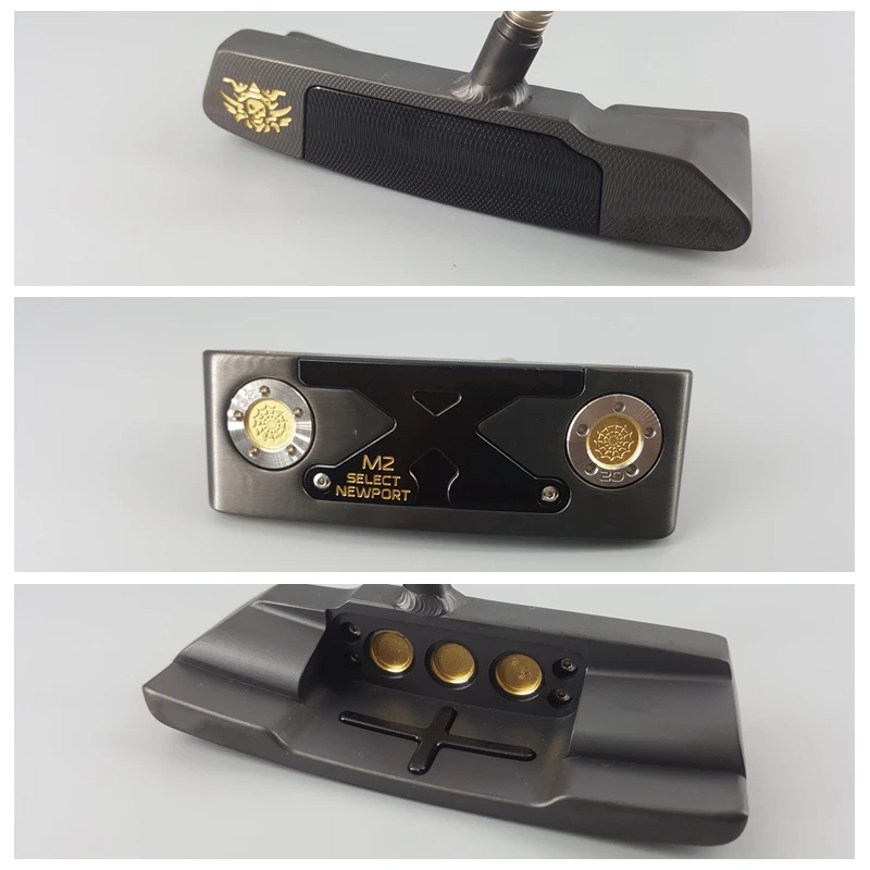 

M2 select newport golf putter Black Gold color golf club putters headcover shaft
