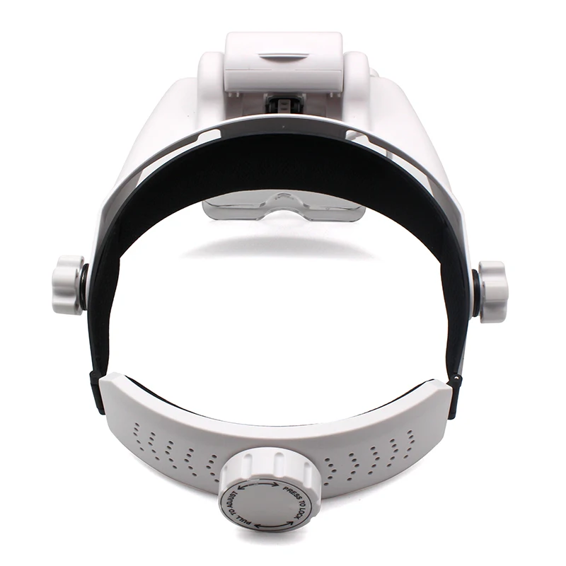 Headband Illuminated Magnifier Rechargeable Repair Solder Magnifying Glasses Interchangeable Lens Third Hand Loupe for Soldering