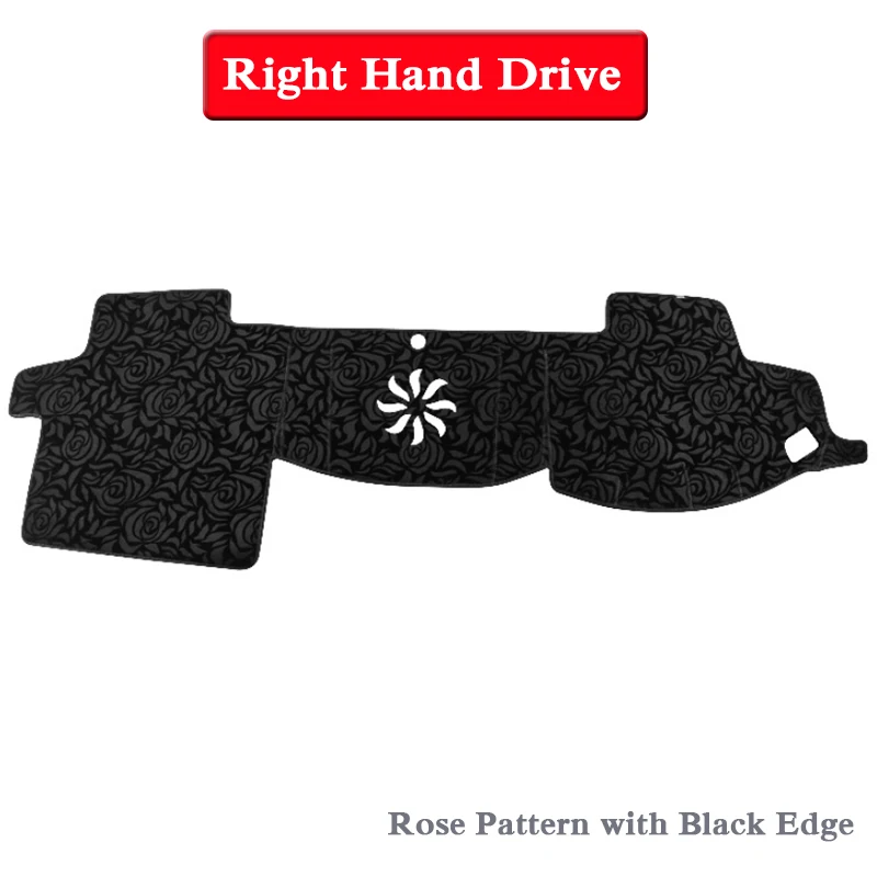 Rose Black RHD Автомобильный Стайлинг приборной панели Избегайте Light Pad Инструмент крышка платформы коврик Роза для Toyota Land Cruiser J200 2008-Настоящее LHD и RHD - Название цвета: Rose Black RHD