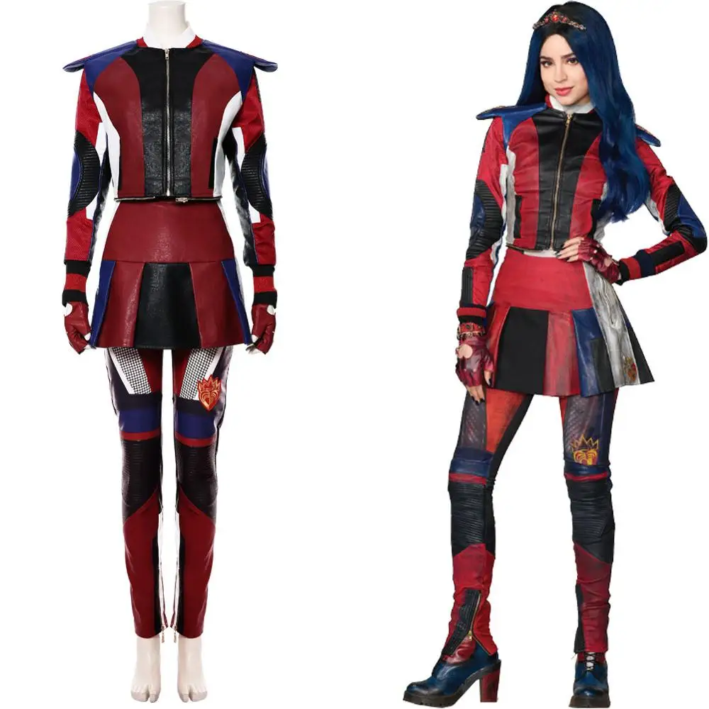 

Descendants 3 Evie Cosplay Costume Full Suit Outfit Adult Women Kids Halloween Carnival Costumes Tailor Made