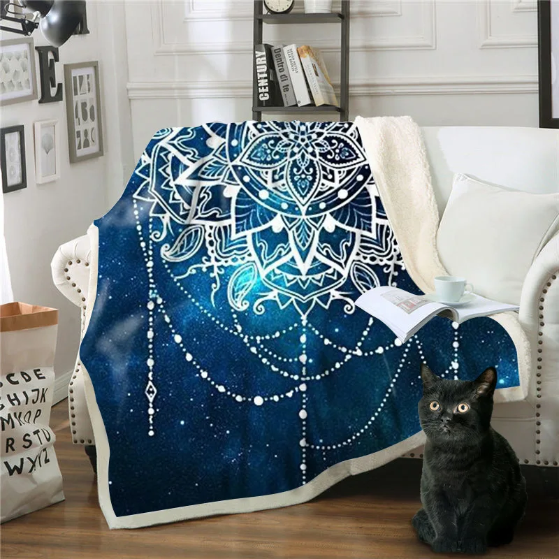 Scenery, art series 3D printing double thick cotton wool blanket, air conditioning blanket, sofa blanket, square towel blanket