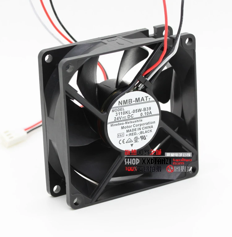 Оригинальный 3110KL 05W B39 8025 24V 0.10A 8 см Стоп Включите сигнализации вентилятор