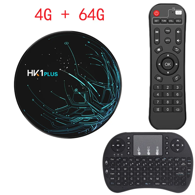 HK1 плюс Android 9,0 Смарт ТВ коробка 4 Гб 64 Гб Amlogic S905X2 двойной Wifi BT4.0 USB3.0 H.265 4K Netflix Youtube Google Play HK1 MAX - Цвет: 4G 64G Add keyboard