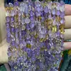 Fine 100% Natural Clearly Crystal Ametrine Irregular Gravel Gemstone  Beads For Jewelry Making DIY Bracelet Necklace 6-8mm 15'' 2