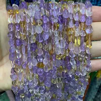 Fine 100% Natural Clearly Crystal Ametrine Irregular Gravel Gemstone  Beads For Jewelry Making DIY Bracelet Necklace 6-8mm 15'' 2