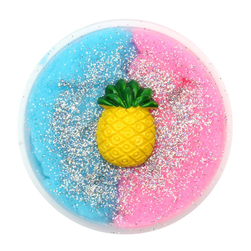 Colorful Mixing Cloud Cotton Candy Slime Fluffy Polymer Anti Stress Slime Sludge Cotton Mud Toy Toys For Children #A