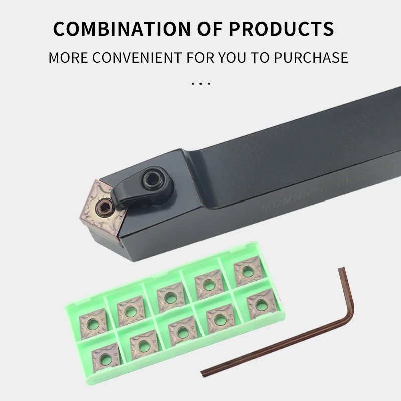 외부 선반 공구 홀더 MCMNN2020/2525/3232-100 Obtuse 각도 카바이드 인서트 CNMG12/16 MCMNN 선반 절삭 공작 기계