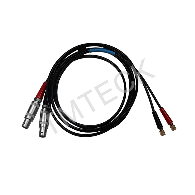 SEKM2 Ultrasonic Cable Equality Dual cable compatible with style LEMO-1 to Microdot / Krautkramer SEKM2 dual cables