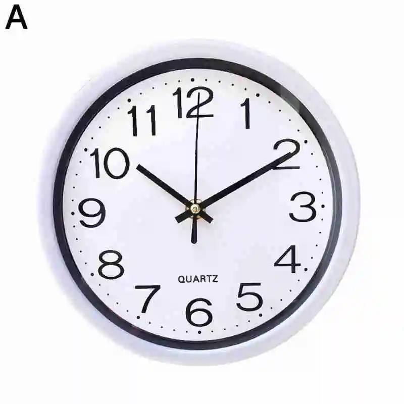 large clock Fashion Simplicity Round Wall Clock Quartz Silent Sweep Movement Home Bedroom Kitchen Office Decor Clocks Fits For Living Room Wall Clocks discount Wall Clocks