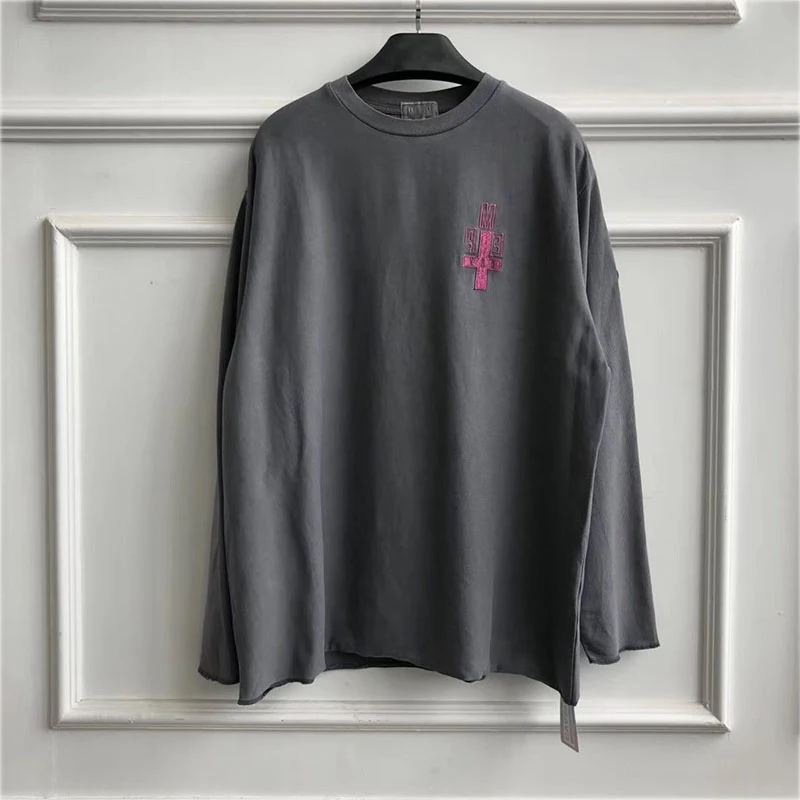 2020 C.E CAV EMPT Long sleeve T-Shirts Spring Autumn Cotton Casual  Streetwear Washed Do Old Cross Embroidery CAVEMPT T Shirt - AliExpress  Men's 