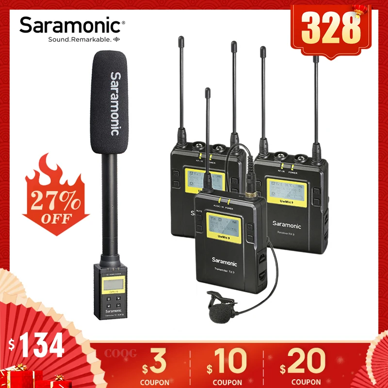 Беспроводной микрофон Saramonic UWMIC9 передатчик + один приемник для цифровой