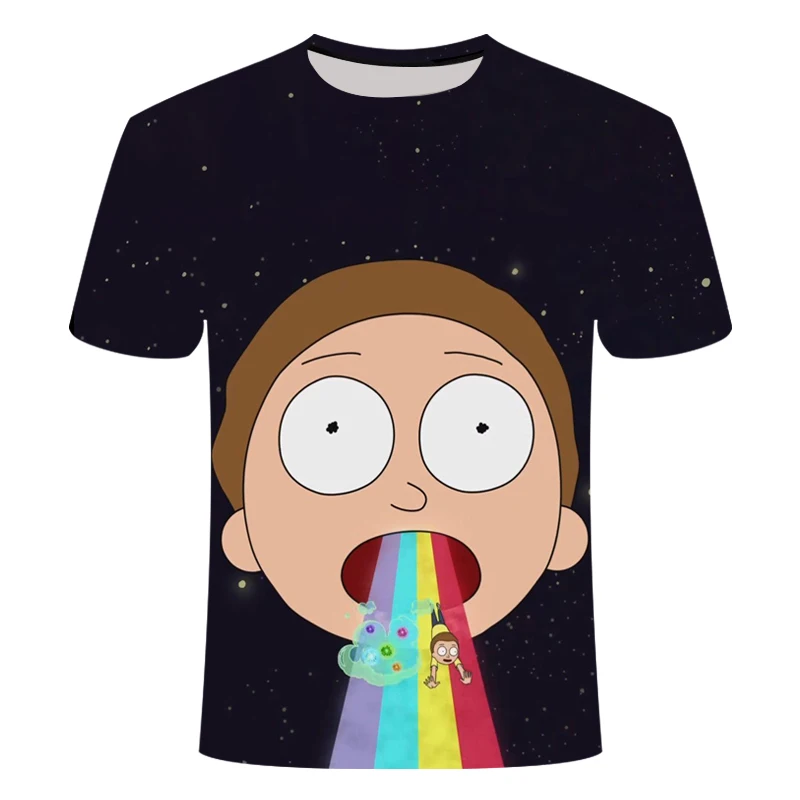 2019 novos Rick and Morty homens e mulheres de personalidade 3D impress�o T-shirt da forma legal confort�vel-manga curta criati 2019 novos Rick and Morty homens e mulheres de personalidade 3D impress�o T-shirt da forma legal confort�vel-manga curta criati