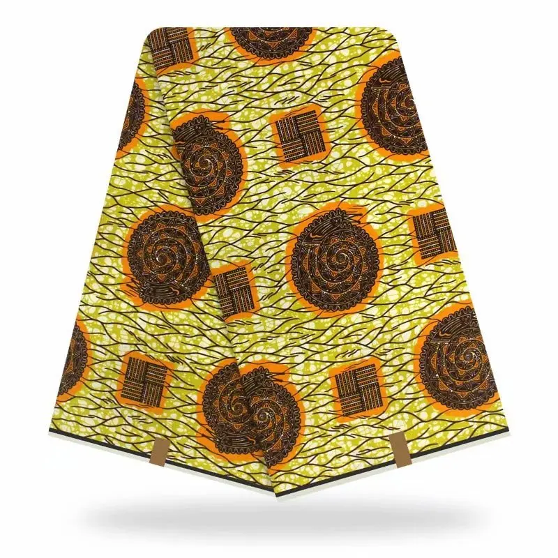 Нигерийское кружево ткани в африканском стиле из хлопчатобумажной ткани с принтом Анкара высокое качество настоящий воск pagne африкен Анкара воск ткань - Цвет: 5