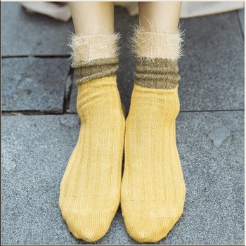 

Feather Style Winter Women Socks Harajuku Funny Socks Women 100 Cotton 1 Pair Kawaii Size 35-39