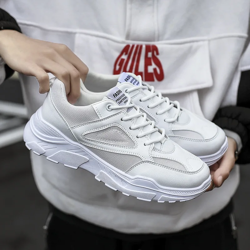 

2019 Spring New Style Breathable Comfortable MEN'S SHOES Low Top Light Athletic Shoes Men Thick Bottomed Running Shoes Ryan
