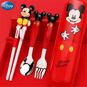 

Disney Children's Chopsticks Training Chopsticks Baby Learning Practice Chopsticks Baby Auxiliary Spoon Fork Cutlery Set X5298