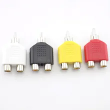Adapter Jack-Plug Video-Converter Y-Splitter Cctv-Camera Security-System Female Double-Audio