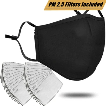 

Cotton PM 2.5 Mask Anti Dust Masks Activated Carbon Filter Windproof Mouth-muffle Protective Masks Proof Adult Masks Reusable