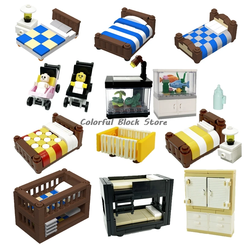 Строительные блоки MOC одинарная двойная деталь двухъярусная клетка для выставки