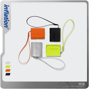 

INFLATION Original Design Headphones Cases Mini Zippered Storage Hard Cover Bags In PU Mens Women Mini POD Bags 392AI2020